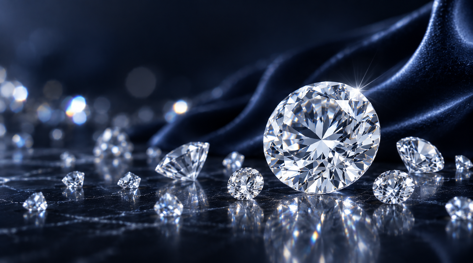 Brilliant diamond close-up
