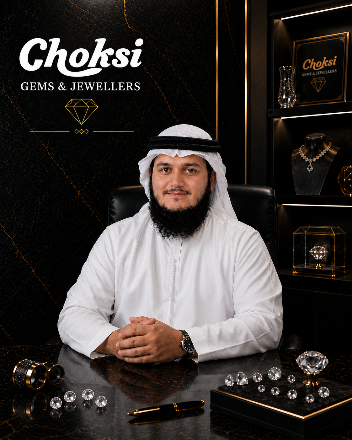Jewellery artisan working on diamond jewellery
